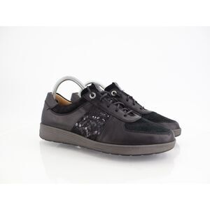 Ganter Klara Sneakers Women 9 K Extra Wide Black Leather Lace Up Shoes Comfort